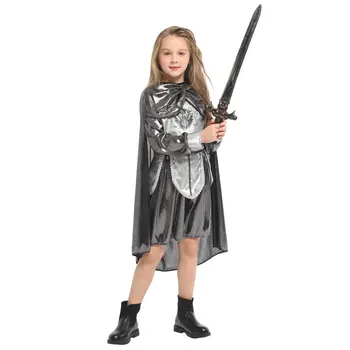 Umorden Copil Copii Cruciat Medieval Războinic Cavaler Costum Cosplay Fantasia Costume de Halloween pentru Fete Baieti