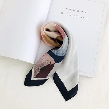 New Sosire Pură Eșarfă De Mătase Pentru Femei Păr Pe Gât Foulard Bandană Pătrat Mic Bentita Hijab Imprimare Poncho Eșarfe Pashmina 2020