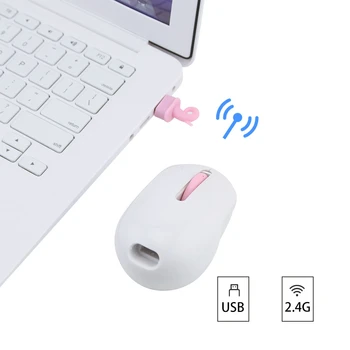 2.4 G Mini desen Animat Mouse-ul fără Fir de Companie Drăguț de Porc Desgin Tăcut Mause 3D, USB, Optic, 1200 DPI Calculator Mică Parte Soareci Copii Pentru PC