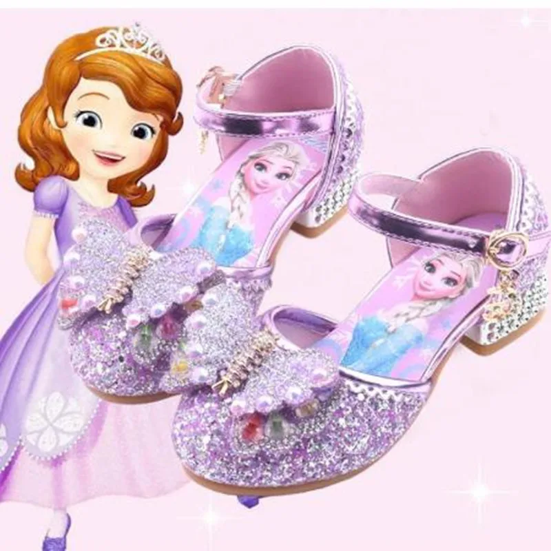 steam Tub Consume Cumpara Disney Frozen Fete Sandale Stras Bowknot Copii Tocuri Inalte Elsa  Printesa Pantofi Congelate Rochie De Petrecere Pantofi De Cristal \ Priza >  Tim-news.ro